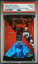 2023 UD EXTENDED SER 1997-98 SPX HOLOVIEW RETROS JOHNNY GAUDREAU 16/250 PSA 9