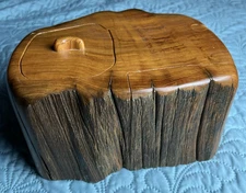 Michael A Mire Handmade Red Cypress Wood Atchafalaya Swamp Puzzle Jewelry Box