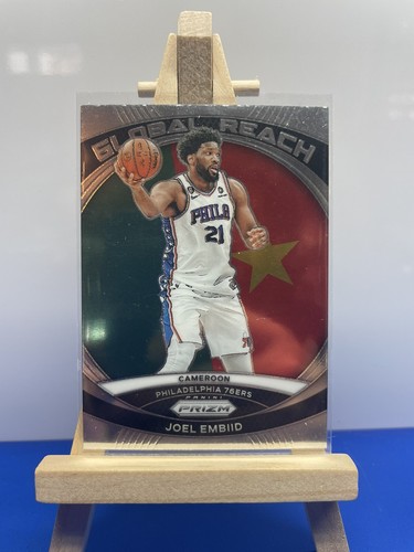 2023-24 Panini Prizm Global Reach Insert #5 Joel Embiid 76ers