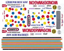 Don Schumacher's Wonder Wagon 1/18th  Scale Waterslide Decals