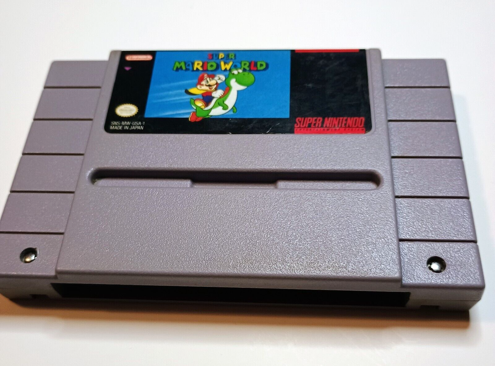 Authentic Super Mario World SNES Cartridge for Super Nintendo (1990)