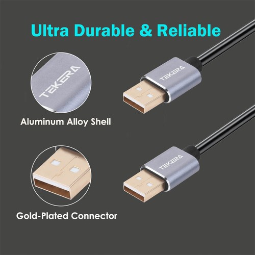 USB 2.0 Data Type-A Male to Male Extension Cable Connection Cord Lead 1M 2M 3M - Picture 2 of 18