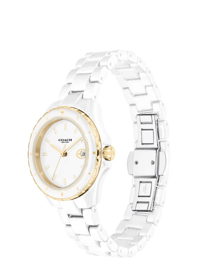 Brand New Coach Preston Women's White Dial 32mm Ceramic Watch 14503807 - image 2 of 4