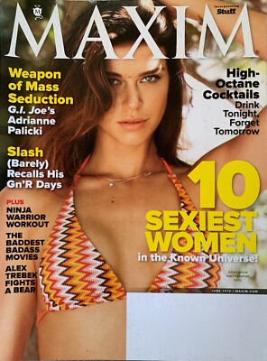 Maxim  UK　Adriana MAXIM Magazine June 2012 - Adrianne Palicki, Slash, Hot 100 | eBay