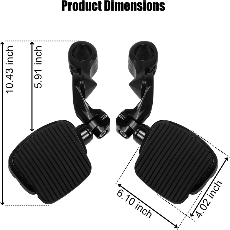 Pinzas de pie universales de 1,25" para Harley Iron 883 XL883N Foto 2 de 4