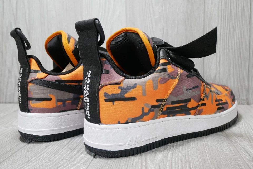 全新带盒 Nike Maharishi x Air Force 1 Utility 高级 iD 低橙色鞋 男式 8 码 — 第 4/4 张图片
