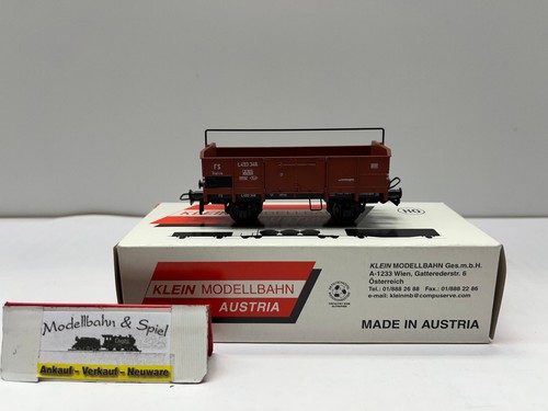 Klein Bahn 3047 Spur H0 1/87 offener Güterwagen 2-achsig mit Bügel der FS | Zustand: Gebraucht