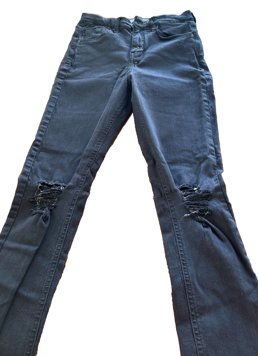 Jeans Topshop Moto - Taille W28 L30 - Ourlet Déchiré Style - Occasion Très Bon état