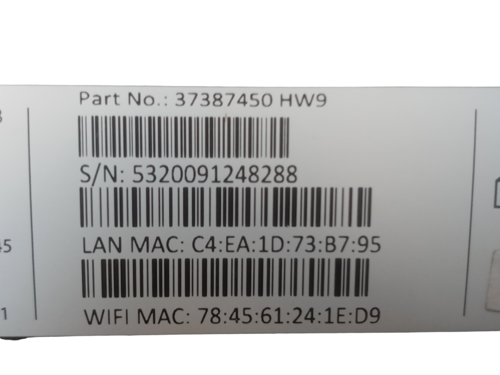 Xfinity/Intertek 37387450 HW9 Home Security Touch Screen Monitor No