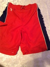 US Polo Assn board shorts swimwear Size 10 Med red boys