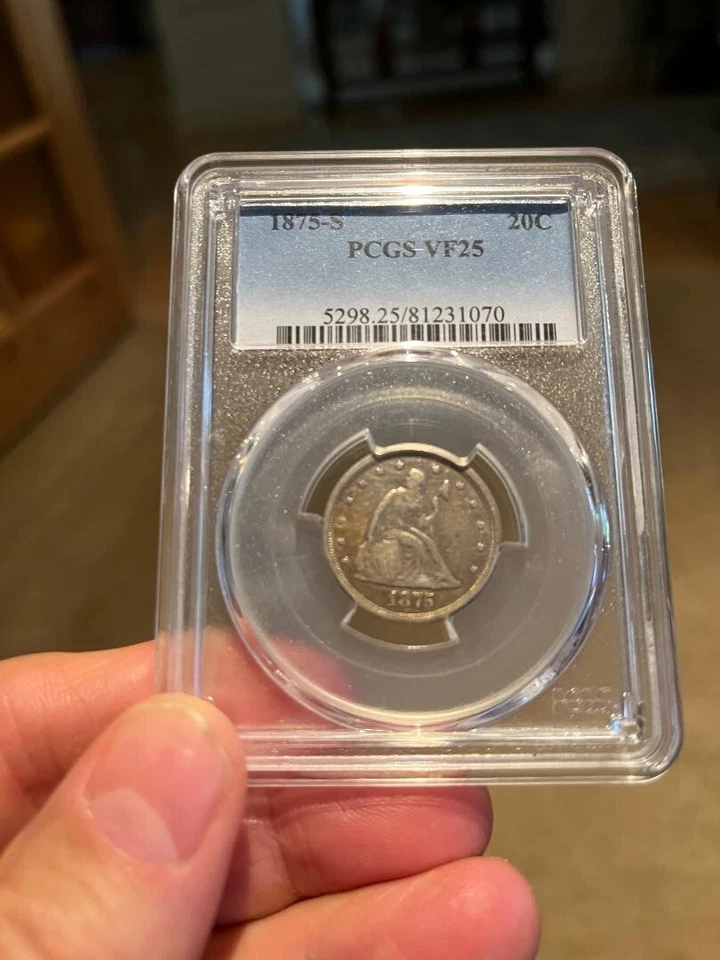 1875-S 20c Twenty Cent Piece San Francisco Type Coin Choice Very Fine NGC VF25 - Image 4 of 4