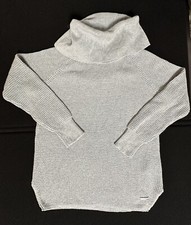 Michael Kors Gray Waffle Knit Cowl Neck Long Sleeve Sweater Top Womans Size S