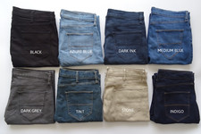 Mens EX M&S STRAIGHT FIT Comfort Stretch Jeans 12 Colours Size 30 to 50 BNWOT