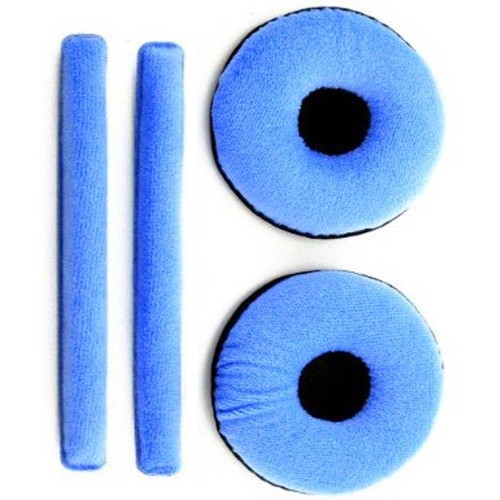 Ear Pads Sennheiser HD-25 Headphones Velour Sky Blue pair Zomo HD-25SP - Picture 2 of 5