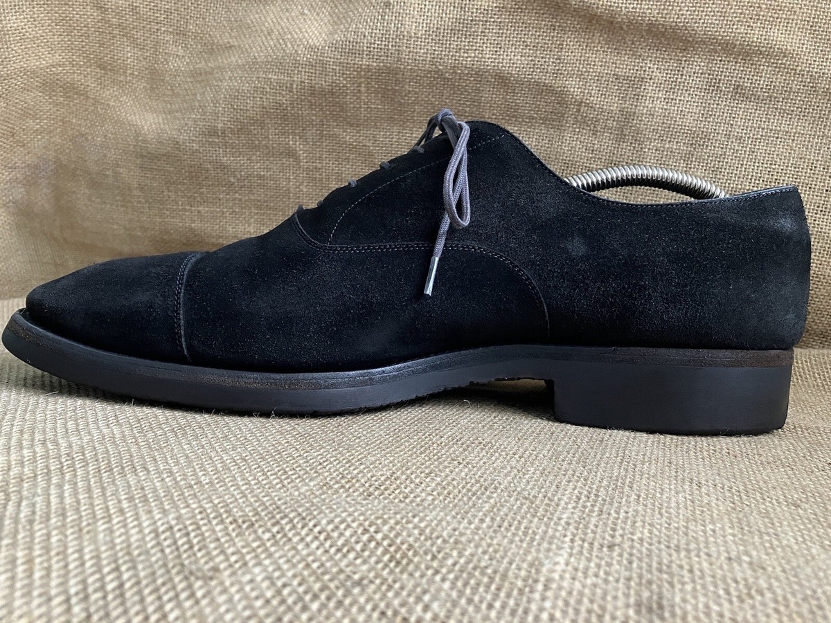 J.M. WESTON 300 Brown Suede Leather Cap Toe Oxford Shoes J.M. WESTON 300 Brown Suede Leather Cap Toe Oxford Shoes