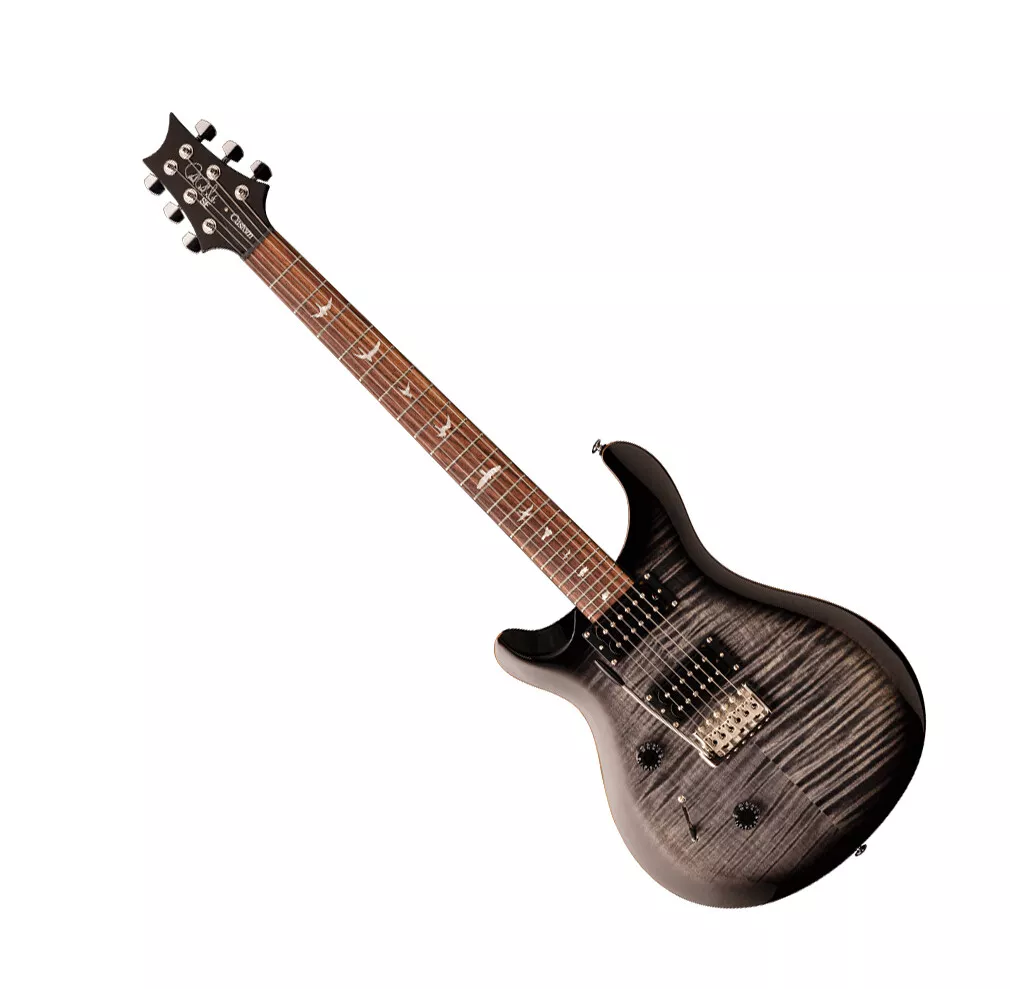 PRS SE Custom 24 Lefty Left Handed Charcoal Burst Double Cutaway Flamed Maple
