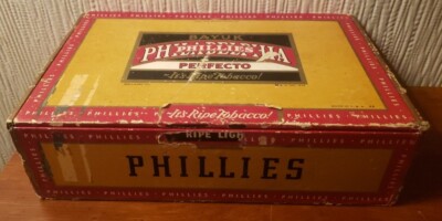 Vintage Bayuk Philadelphia Phillies Perfecto Cigar Box - It's Ripe Tobacco  5c