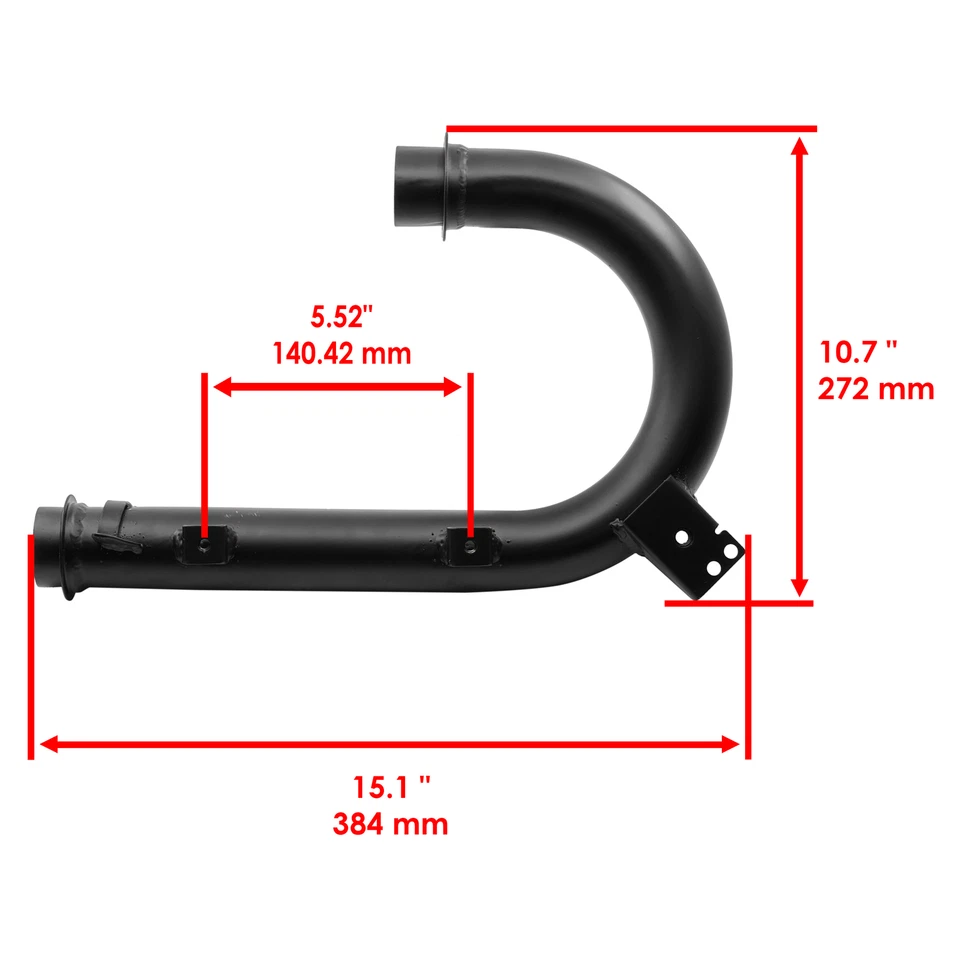 Caltric Exhaust Muffler & Pipe w/ Gasket Kit For Polaris RZR S 800 EFI 2009-2012 - Image 4 of 4