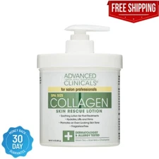 Advanced Clinicals Spa Size Collagen Skin Rescue Lotion {16 Oz} [454g] free ship