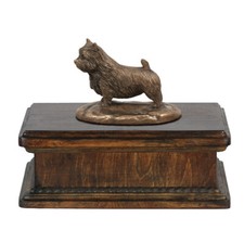 Schnauzer I - urn for dog ashes, classic urn with a statuette, elegant urn with