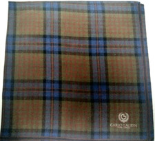 USED HANDKERCHIEF VINTAGE ART COTTON 17" BANDANA SQUARE HANKY SCARF