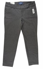 NWT Old Navy Pixie Pants Womens 8 Black Diamond Stretch Mid Rise Ankle Length