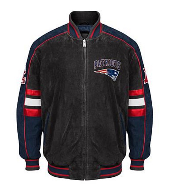 NFL New England PATRIOTS Colorblock Suede Varsity Jacket Large eBay