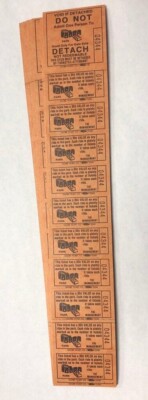 Idora Park 30 cent Tickets - 2 Individual Strips of 10