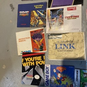 Nintendo NES manuals. nes game manuals Zelda Commando Mario Super C Athena Gba