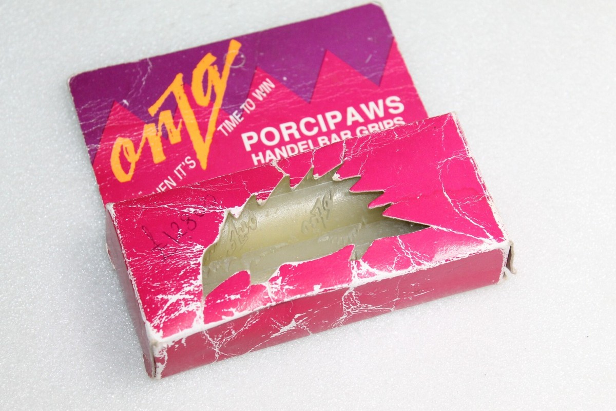 Poignées VTT Onza Porcipaws Transparentes – NOS Neuves, Rétro, Diamètre 22.2 Mm