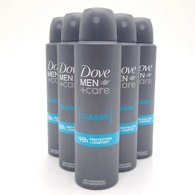 6 Pack Dove Classic Men+Care 48H Anti-Perspirant Deodorant, Clean Comfort, 200ml