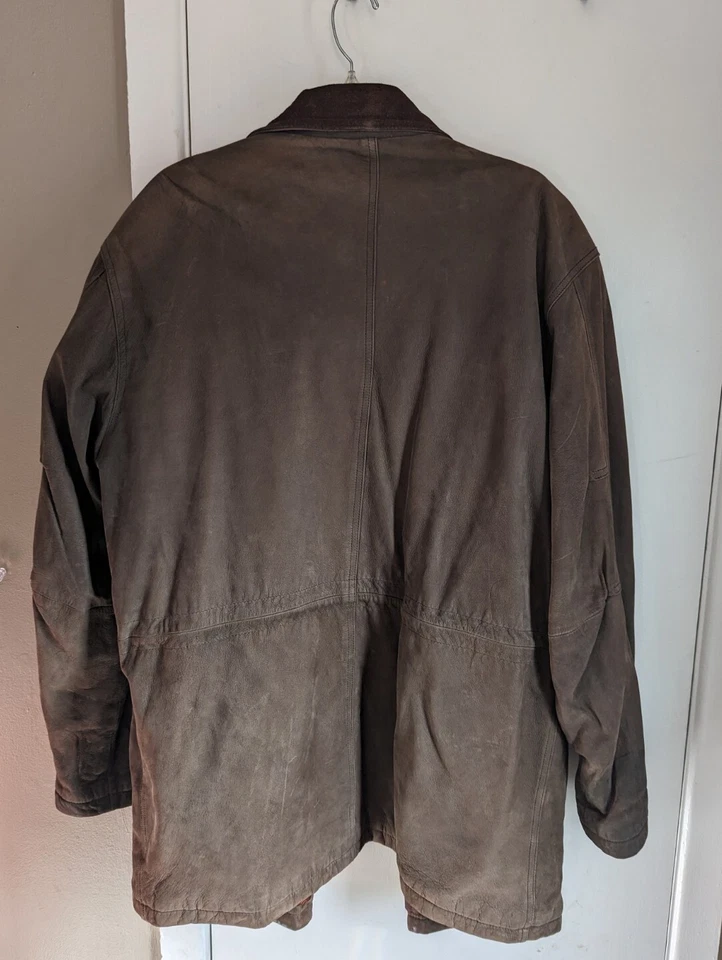 VTG Bloomingdale’s By Sawyer Of Napa Women's Soft Leather Jacket Sz L Sage Green - Image 2 of 4