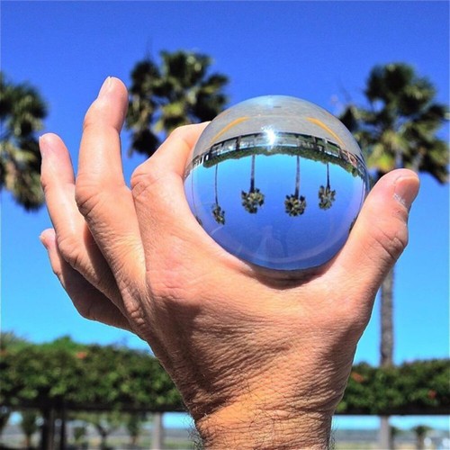 solid sphere meditation ball glass sphere stand 60/80mm Clear Glass - Picture 7 of 13