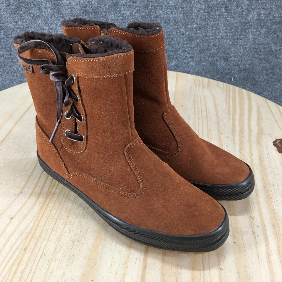 Botas Keds para mujer 6 Sunnyside aisladas cremallera botín de invierno WH45118M marrón gamuza Foto 3 de 4