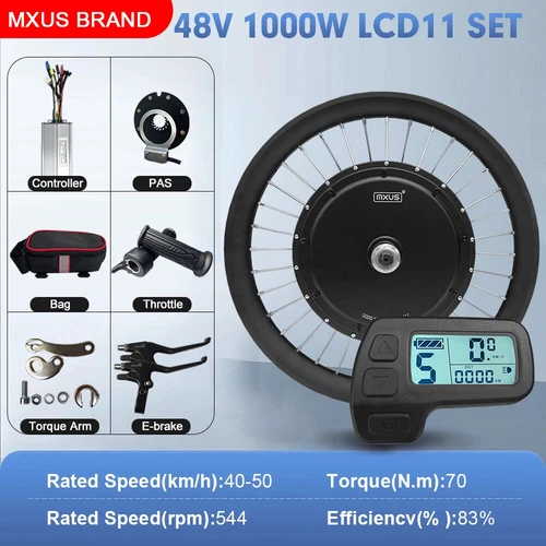 Ebike Conversion Kit 72V 1000W 3000W MTB 3.0 Tyre Brushless Front Rear Hub Motor - Picture 11 of 37