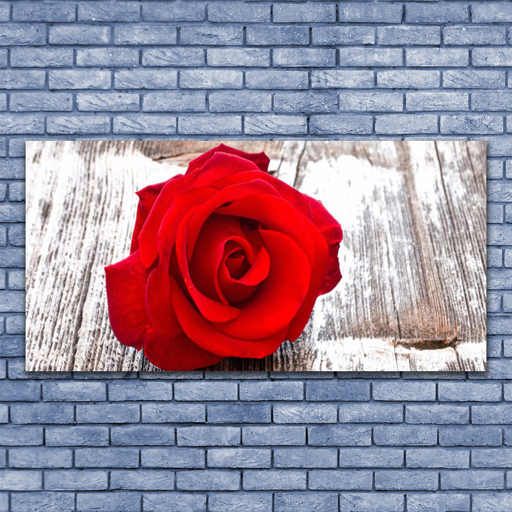 Tableau sur verre floral rose 140x70 cm decoration murale moderne pour salon