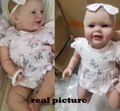50CM Reborn Baby Doll Full Vinyl Body Kodi Girl Hand-Drawing Hair Handmade Doll