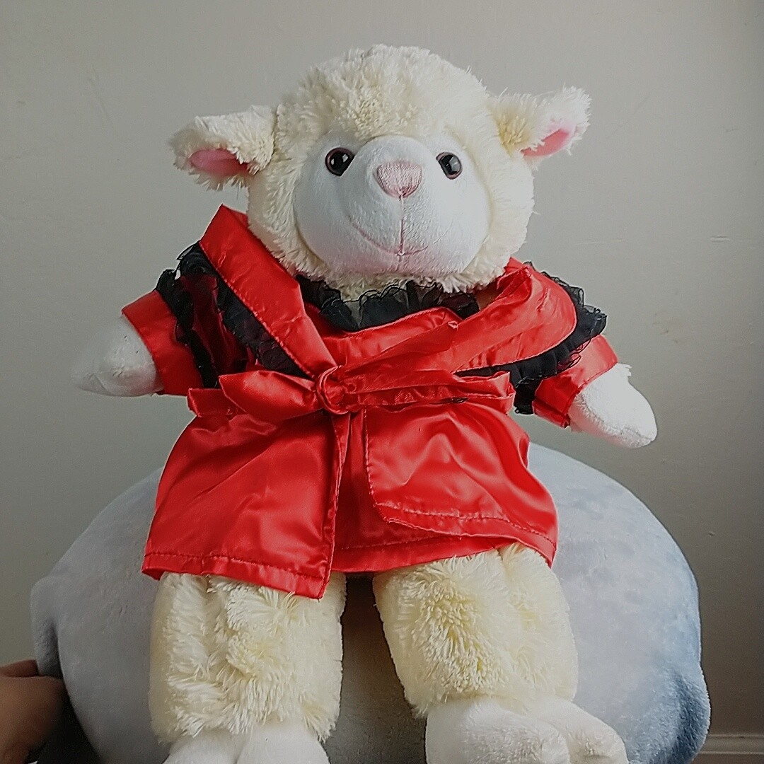 Bear Factory 2001 Build-A-Bear Sexy Valentines Red Satin Lingerie