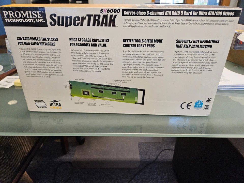 NEW! PROMISE SuperTRACK SX-6000 6 Channel RAID 5 controller - Image 2 of 3