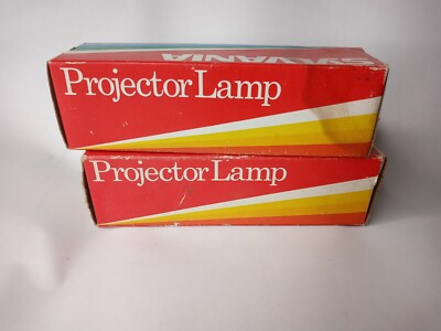 (2) Sylvania DDB-DDW 750 Watts 120v - 25 Hrs Blue Dot Projector Lamp Bulbs NOS