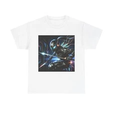 Unisex Adult T Shirt Cyber Huntress Futuristic Digital Artwork