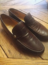 Vintage Gucci Leather Penny Loafers Size 41.5 EU / Mens 8.5 US w/ J M...