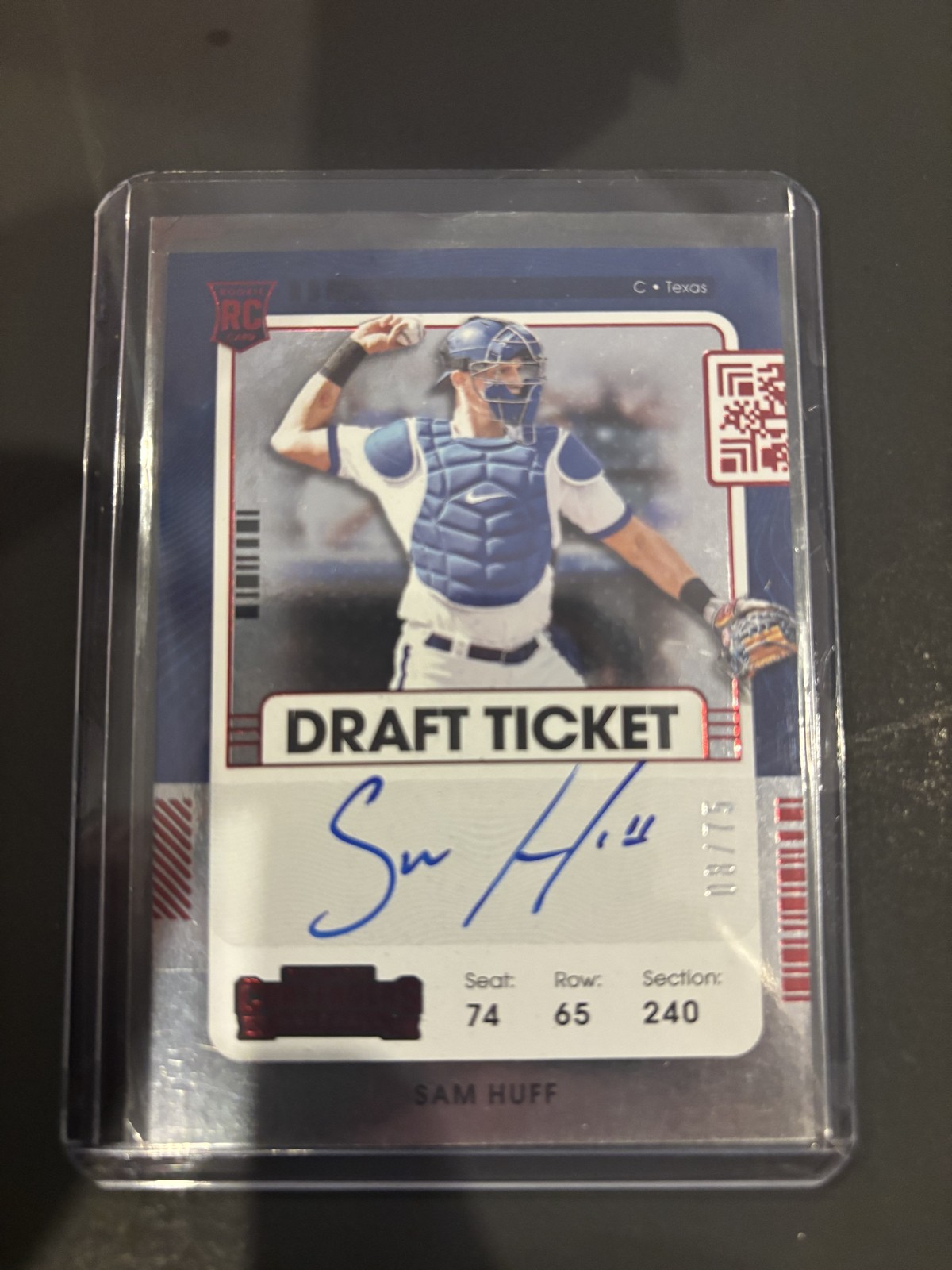 2021 Panini Contenders - Rookie Ticket Sam Huff #151 Draft Ticket Red /75...