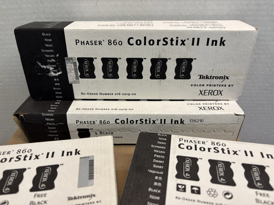 XEROX PHASER 860 COLORSTIX II INK BLACK INK LOT-19 Total Units-New Expired - Image 3 of 4