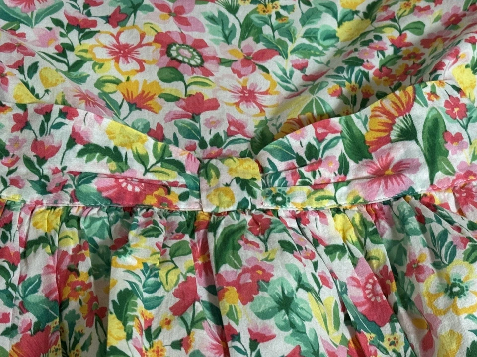 Janie and Jack 5 Multicolor Floral Ruffle Lined Sundress 2022 EUC - Image 2 of 4