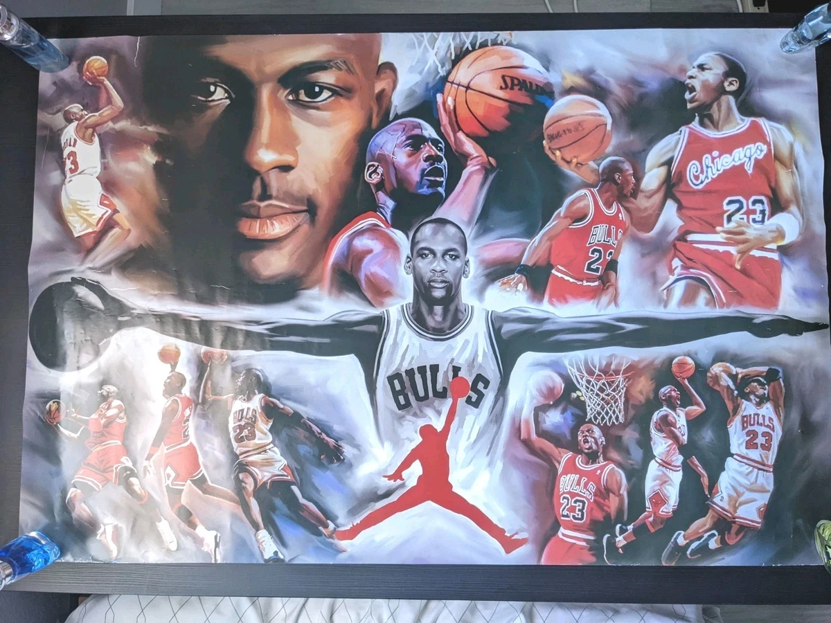 Michael Jordan Wings Poster Indiana Vintage Sports Posters for