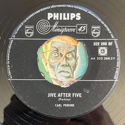 HEAR Carl Perkins 45 Jive After Five / Pink Pedal Pushers rockabilly Holland