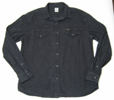 LEE Herren Western Shirt Biker Jeanshemd Schwarz L - XL (XXL) Slim Fit