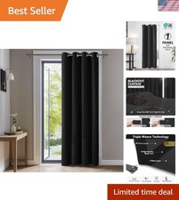 Elegant Blackout Curtain Panel - Thermal Insulated, 42x63 Inches, Energy-Saving