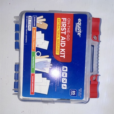 #ad Equate Portable On The Go First Aid Kit Antibacterial Bandages 85 Items $7.00